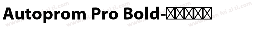 Autoprom Pro Bold字体转换